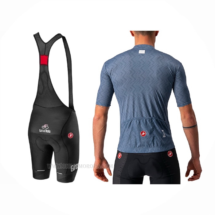2021 Ropa Ciclismo Giro d'Italia Gris Mangas Corta y Culotte Corto